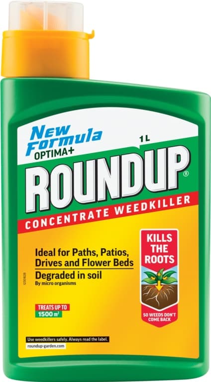Roundup Weedkiller Concentrate - New formula concentrate for treating larger areas
Ideal for paths, patios,drives and flower beds
Systemic weedkiller that kills from the inside out
K
